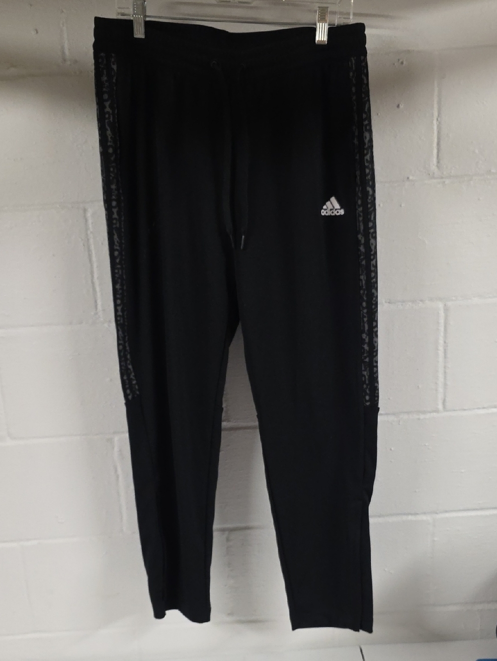 adidas Black Jogger Pants with Side Stripe